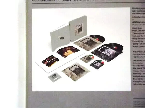 LED ZEPPELIN IV Super Deluxe Box Set 2LP 2CD w/ Book * FACTORY SEALED**