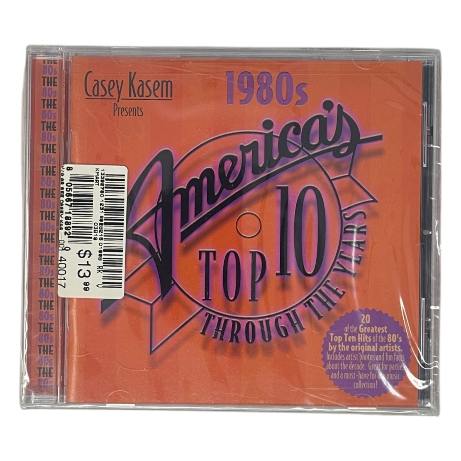 Casey Kasem Presents America's Top 10 Through The Years 1980s CD Pop Rock New