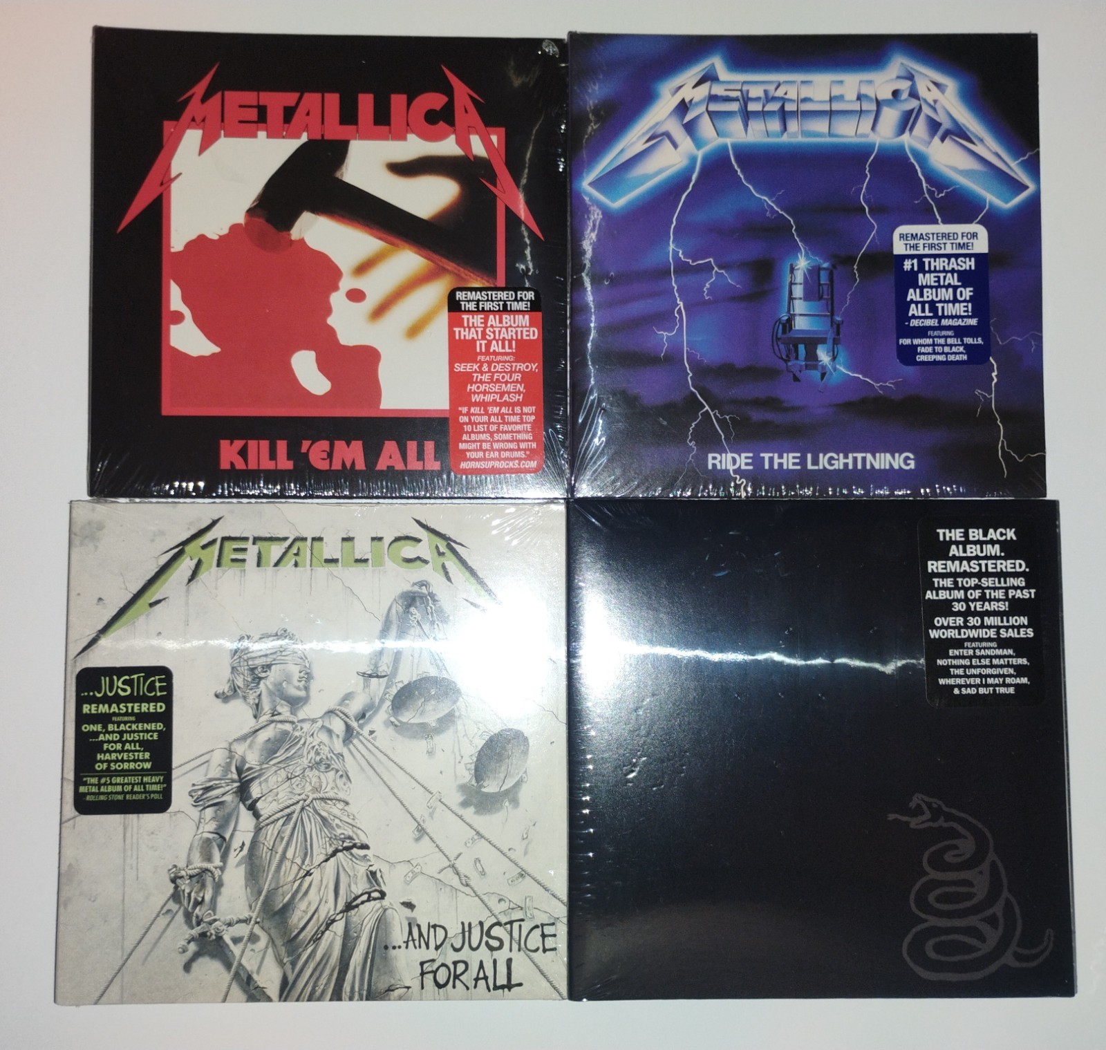 METALLICA 4 CD Lot Newly Remastered Editions Sealed and New