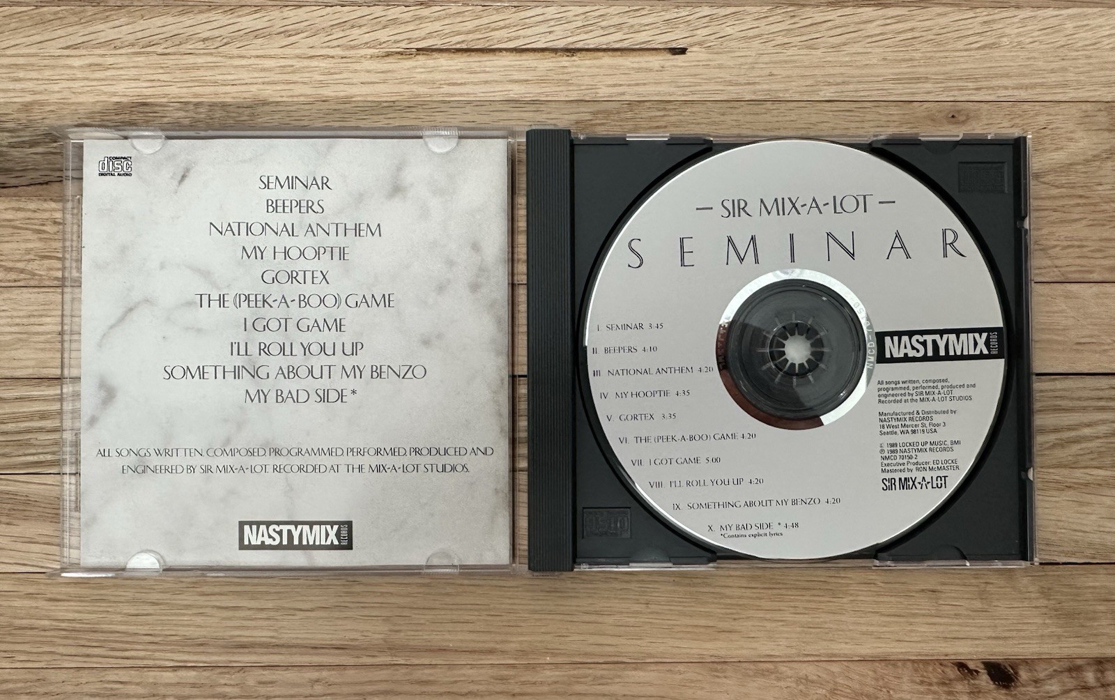 SIR MIX A LOT Seminar CD Nastymix NMCD 70150-2 Locked Up Music Original 1989 NM