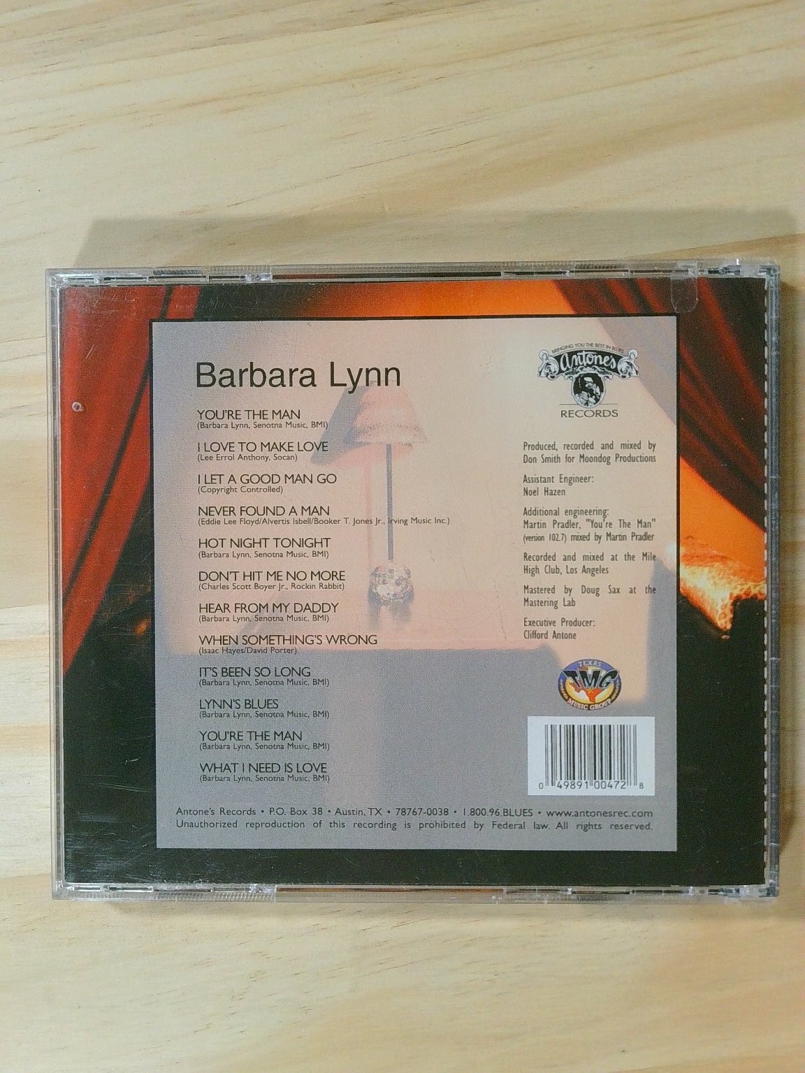 Barbara Lynn – Hot Night Tonight CD 2000 Blues R&B Soul Antone's Records