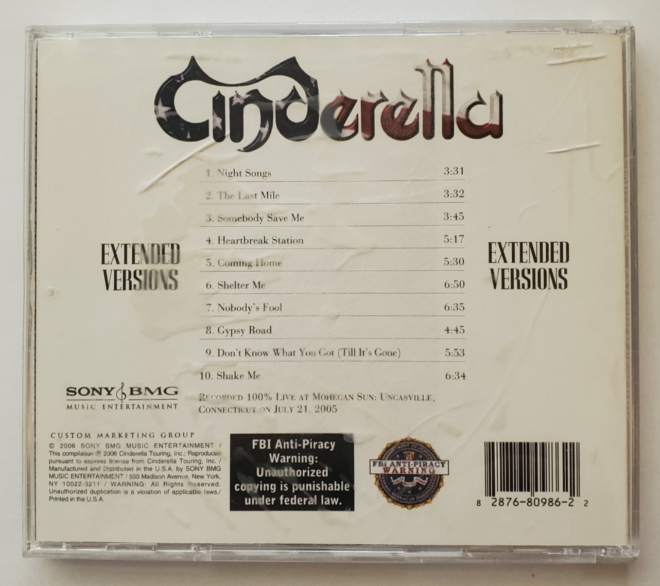 Cinderella: Extended Versions, (CD, 2005), See Description