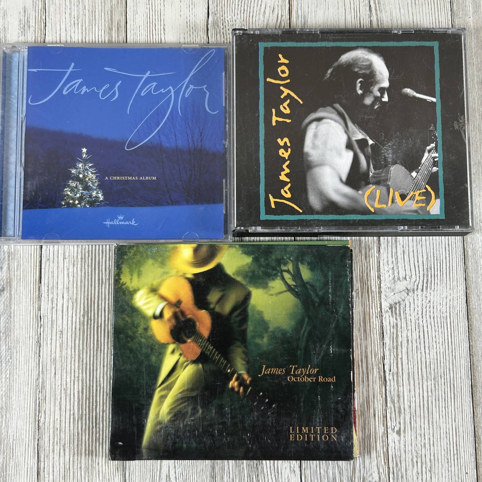 James Taylor CD Lot - October Road (Limited Edition), Live, A Christmas Album -