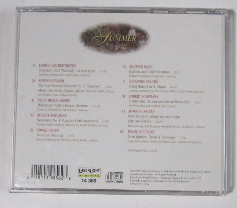 Great Summer Classics CD USED - LaserLight Digital