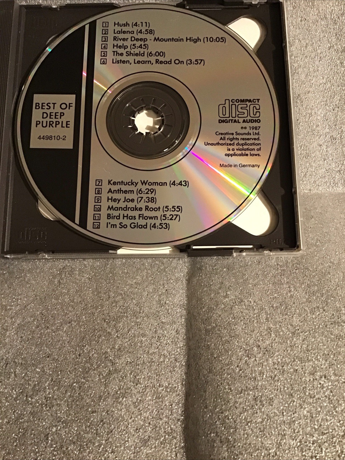 CD- Deep Purple- The Best Of Deep Purple- Original 1987 German Release- VG