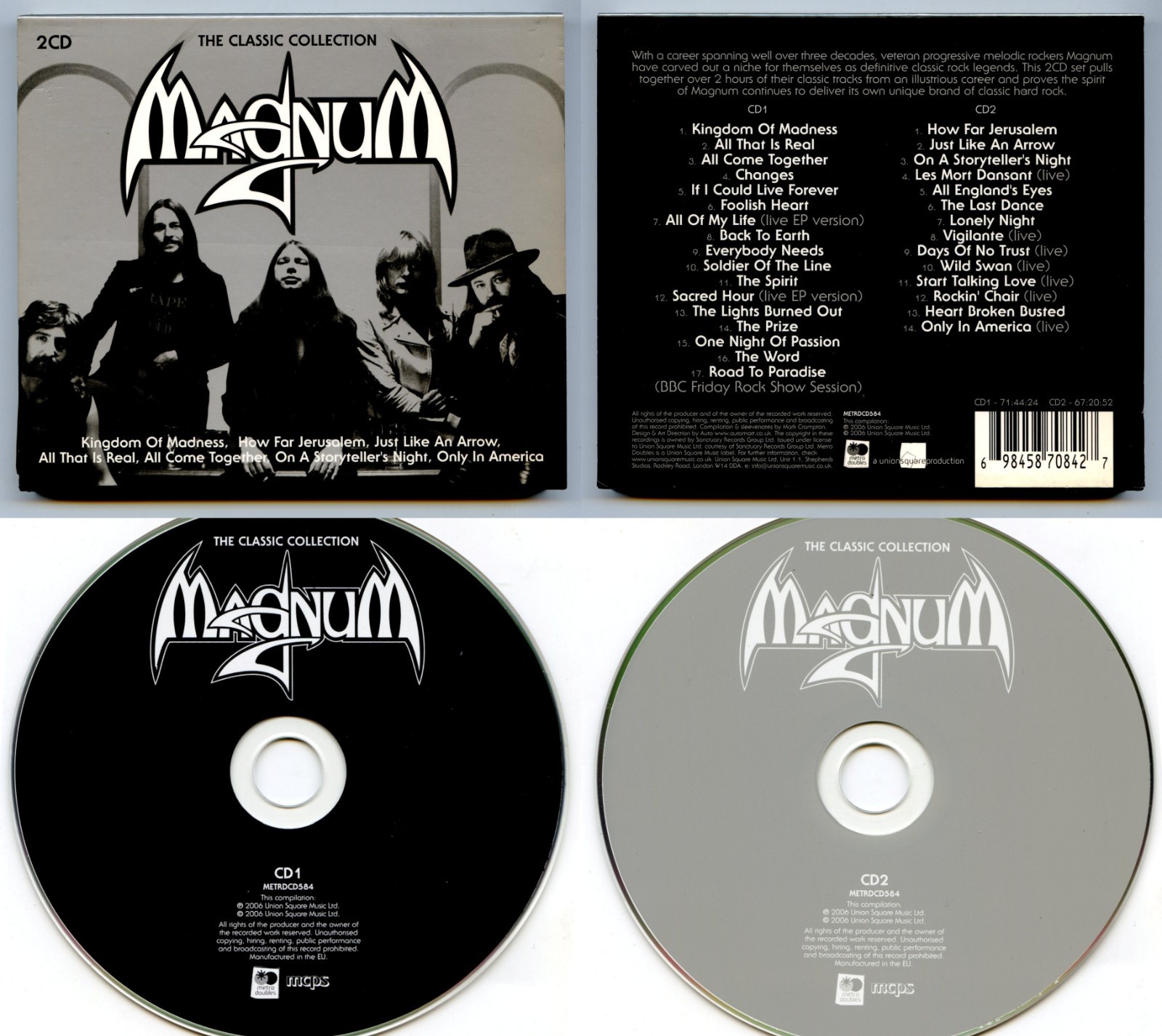 2 CD Magnum The Classic Collection Discs Excellent METRCD584 UK 2006 Heavy Rock