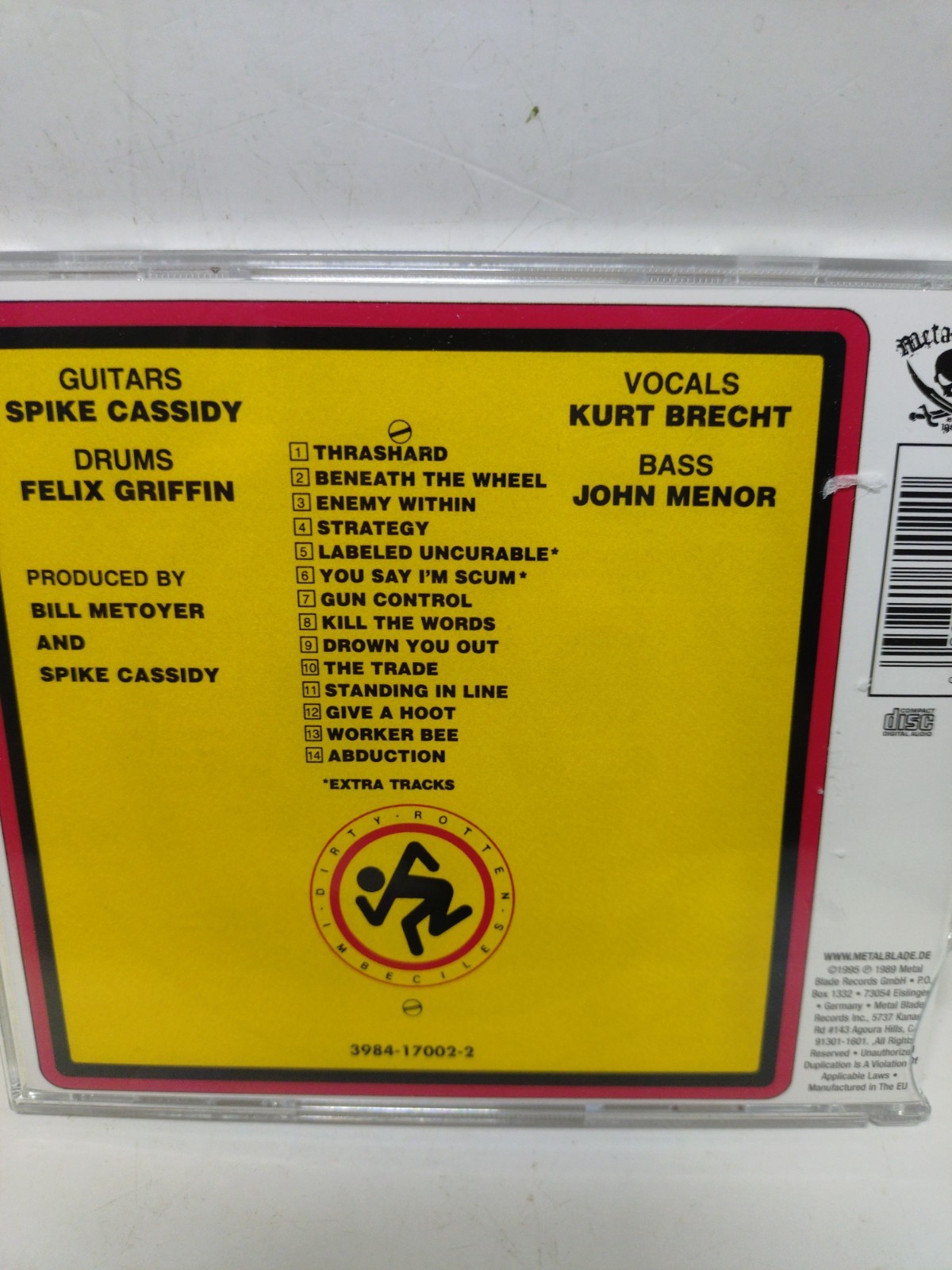 D.R.I. Thrash Zone (CD) Spike Cassidy ( Case Damaged )