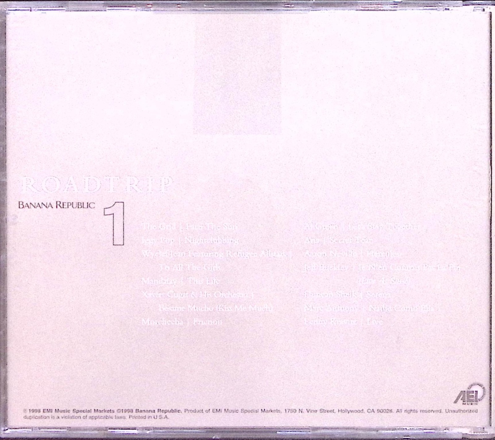 VARIOUS ARTISTS ROADTRIP 1 BANANA REPUBLIC EMI RECORDS CD 74A