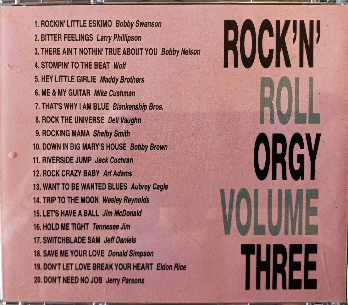 ROCK 'N' ROLL ORGY VOL 3 - CD - UK IMPORT - ROCKABILLY - NEAR MINT