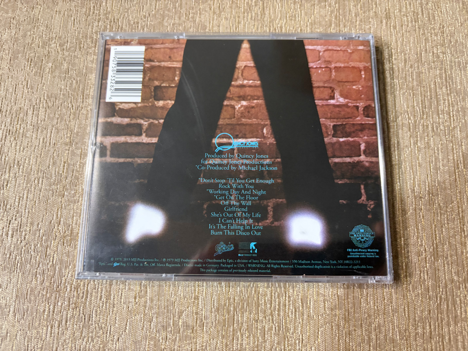 Michael Jackson Off The Wall Single CD Brand New 2015