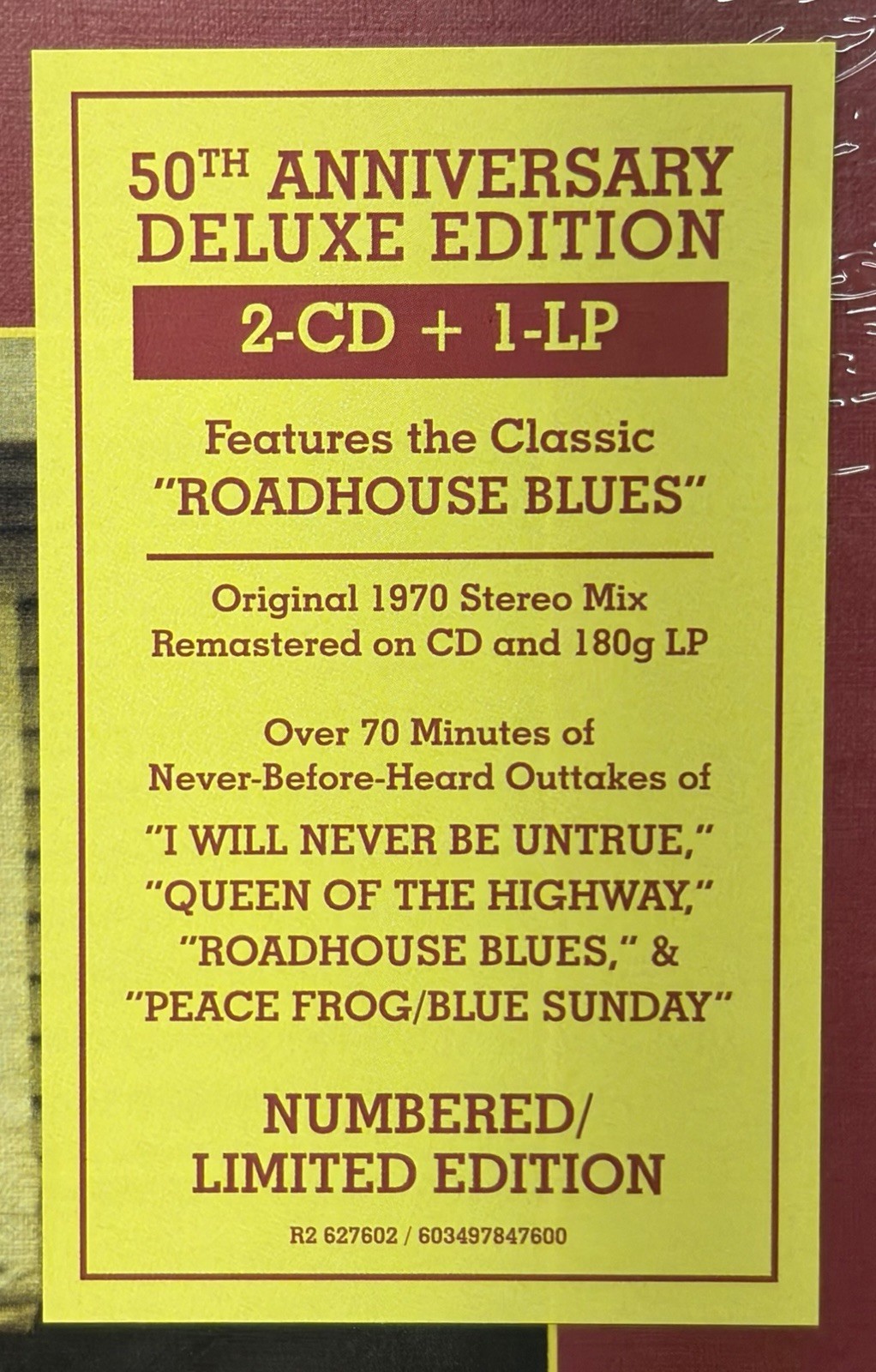 The Doors Morrison Hotel 50th Anniversary Deluxe Remastered 2CD + 1LP 2020 Rhino