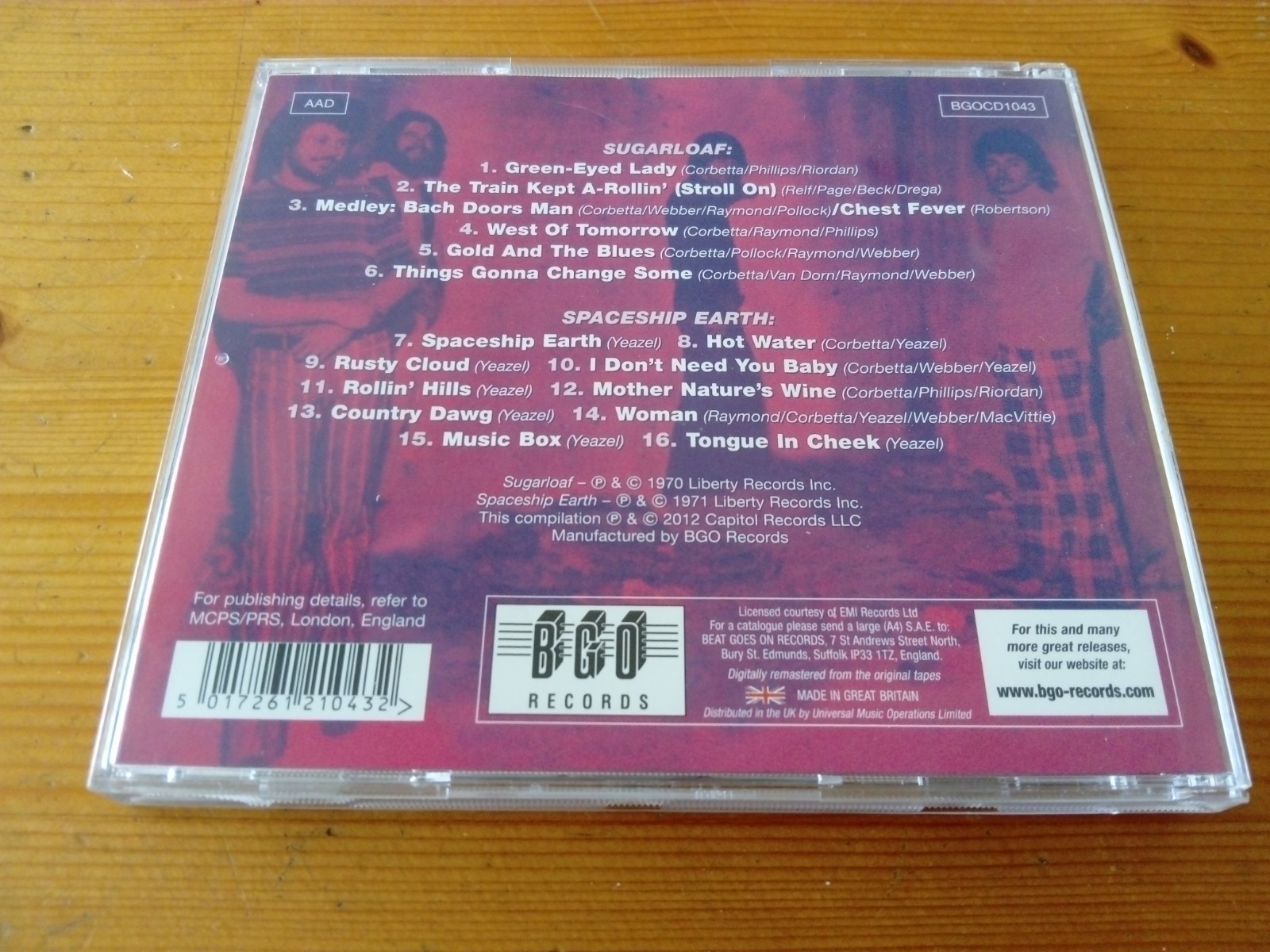 Sugarloaf Sugarloaf / Spaceship Earth 16 Track CD (Reissue/Remastered)