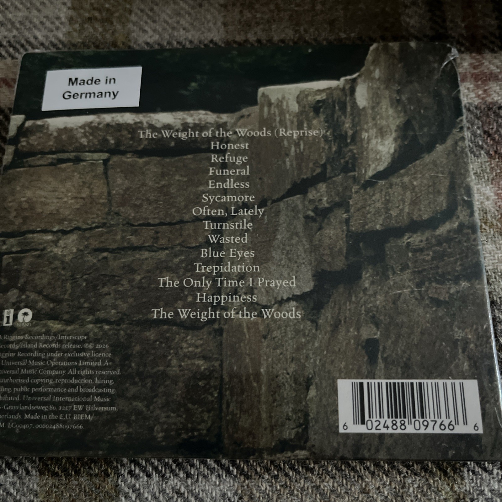 Dermot Kennedy - The Weight of the Woods - CD Album (Released 3rd April 2026)New