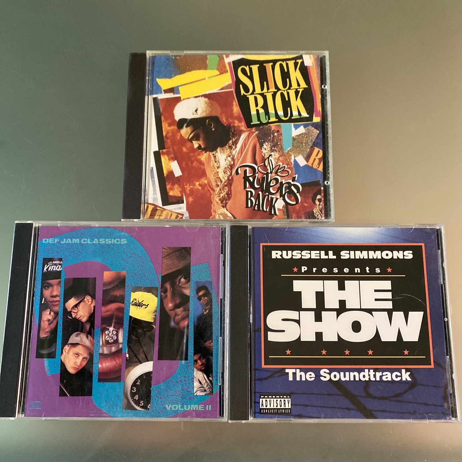 DEF JAM 3 LOT: SLICK RICK THE RULER’S BACK, DEF JAM CLASSICS II & THE SHOW VG++