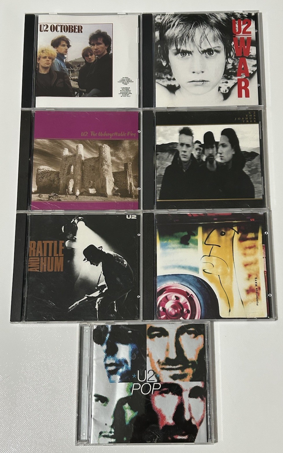 U2 - 7 CD Lot - October, War, Unforgettable Fire, Joshua Tree, Rattle And Hum..