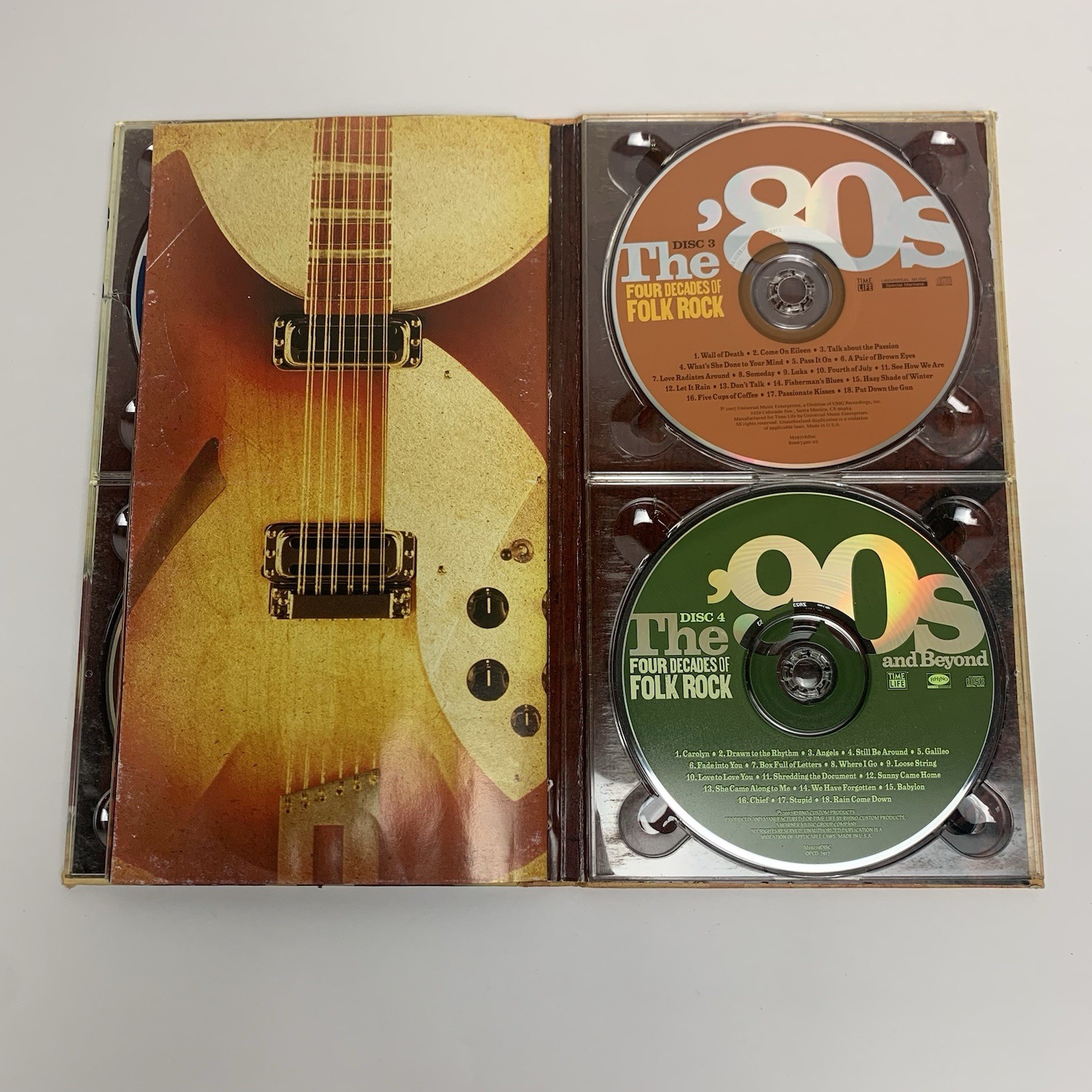 Four Decades Of Folk Rock 4 CD Box Set Time Life Compilation 60s 70s 80s 90s