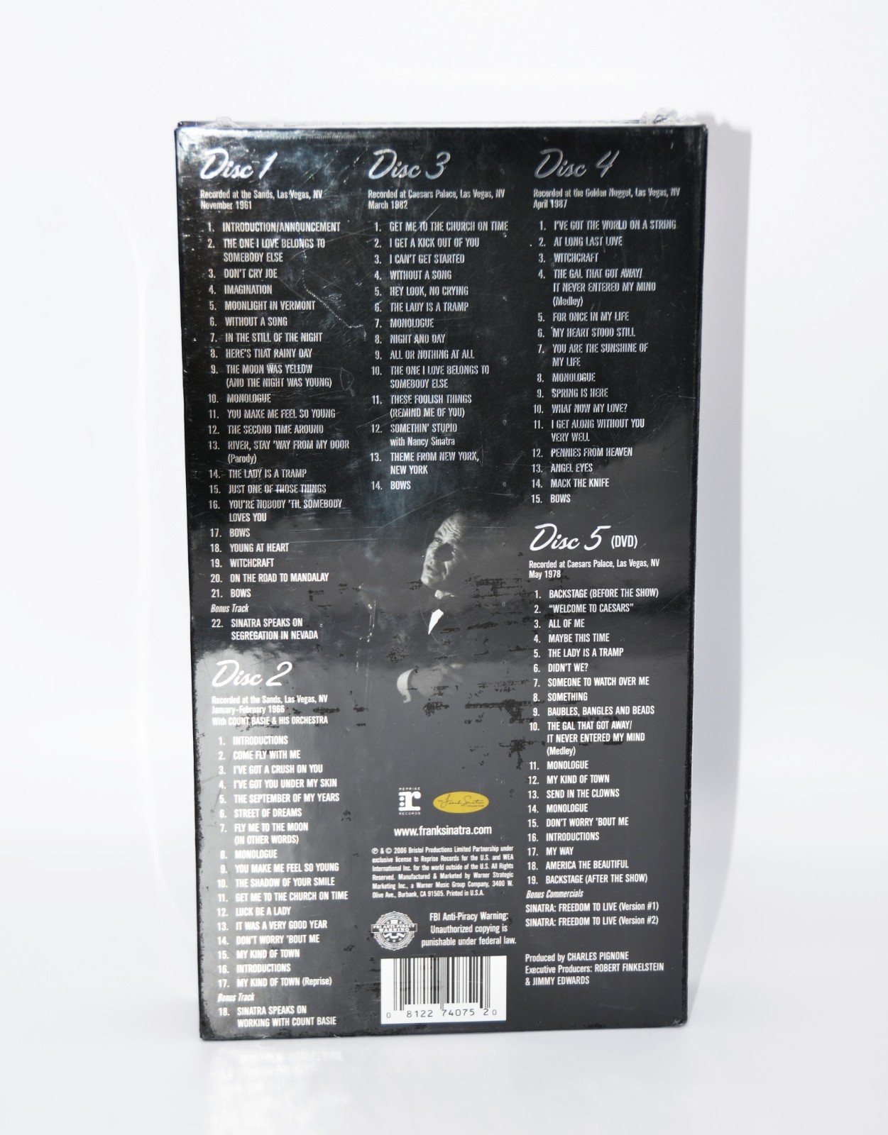 The Ultimate Sinatra Vegas Collection SEALED 5 Disc Box Set 4 CDs 1 DVD