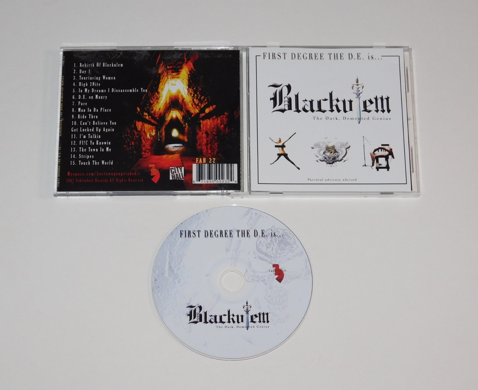 FIrst Degree The D.E. - Blackulem, The Dark Demented Genius CD (2007) P Folks