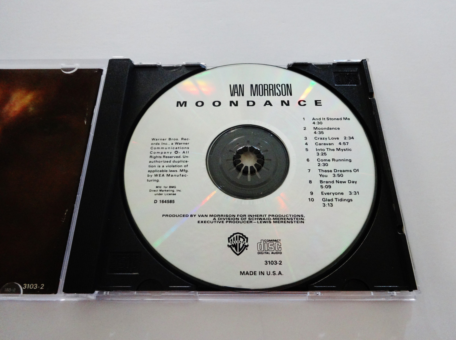 Van Morrison Moondance 1970 Stoned Me Crazy Love Warner Bros. Records WB BMG CD