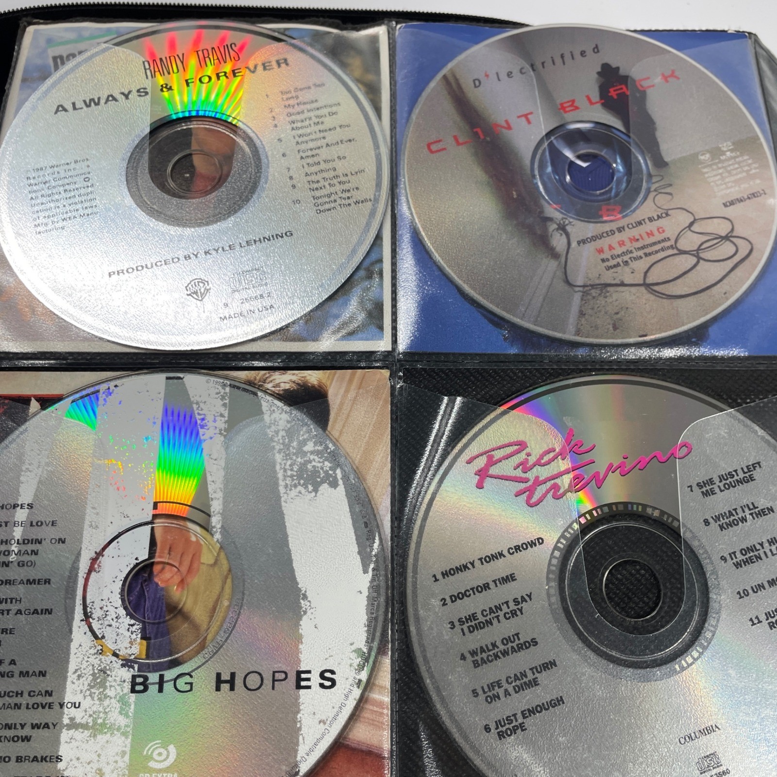 80+ Mixed CDs w/ Vintage Zipper Case Rock Country Rap Pop Y2K Beatles Zeppelin