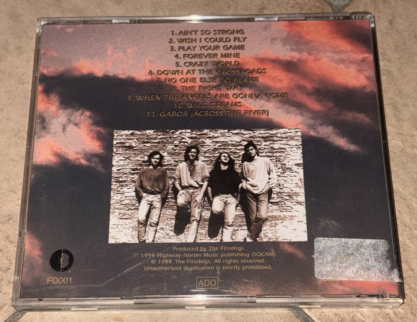 The Firedogs - Crazy World CD 1994 Canada Indie Hard Rock Private Release