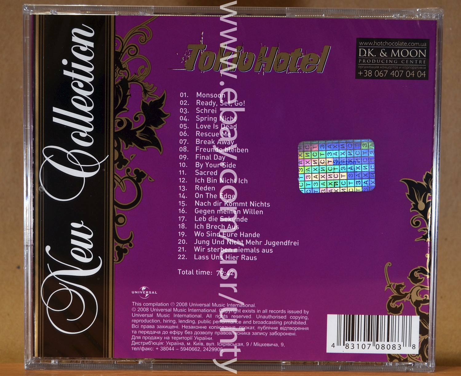 TOKIO HOTEL COLLECTION 2008 RARE UKR ORIGINAL CD EMO-POP TEEN ALTERNATIVE ROCK