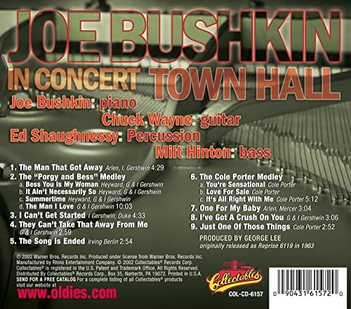 JOE BUSHKIN - Concert: Town Hall - JOE BUSHKIN CD UAVG The Cheap Fast Free Post