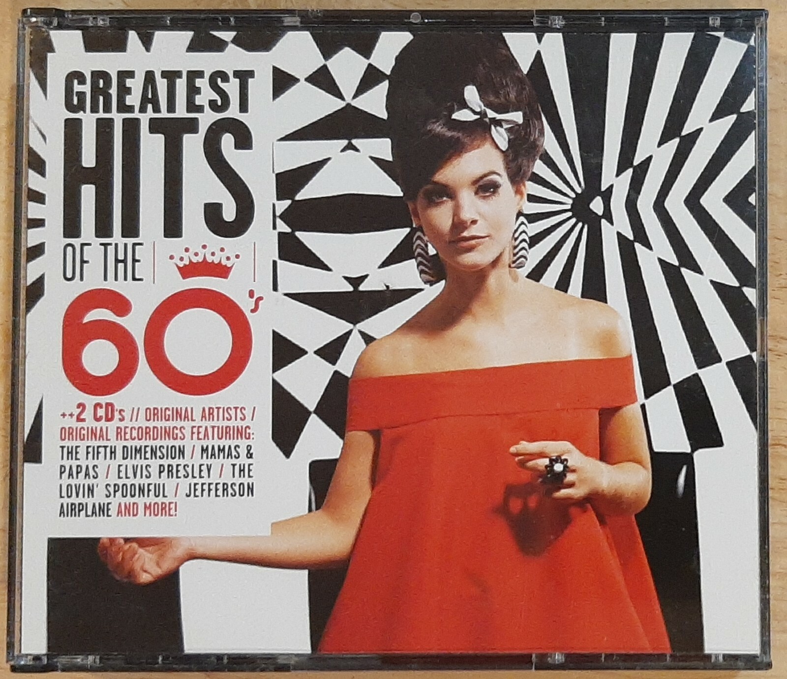 Greatest Hits of the 60's (2 CD's) Mamas & Papas, Elvis, Box Tops, Guess Who, +