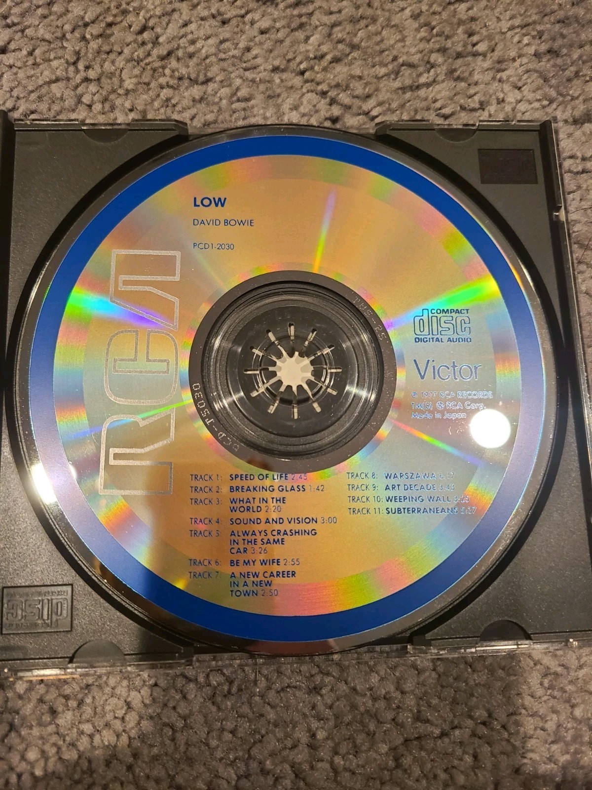 David Bowie Low RCA CD Japan For USA Early Release Free Shipping 1977