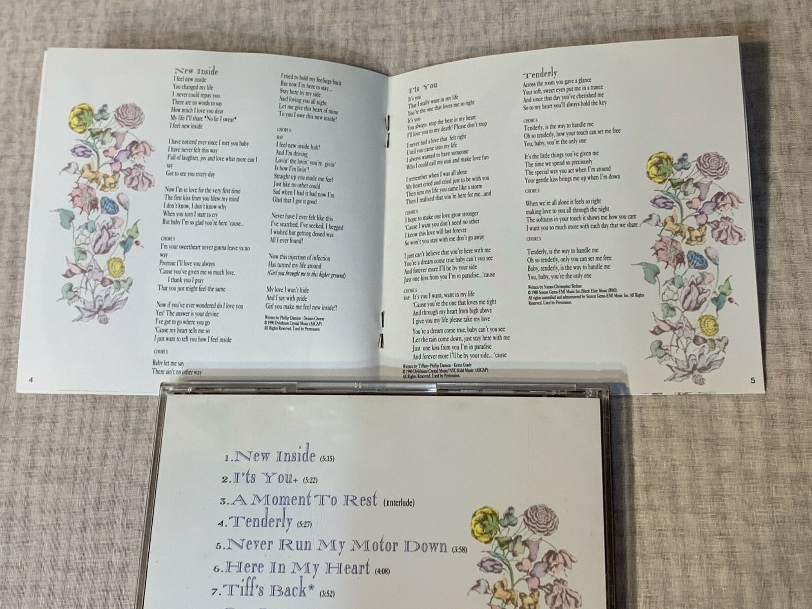 TIFFANY New Inside JAPAN CD WMC5-200 w/ PS + INSERT 1990 issue Free S&H/P&P