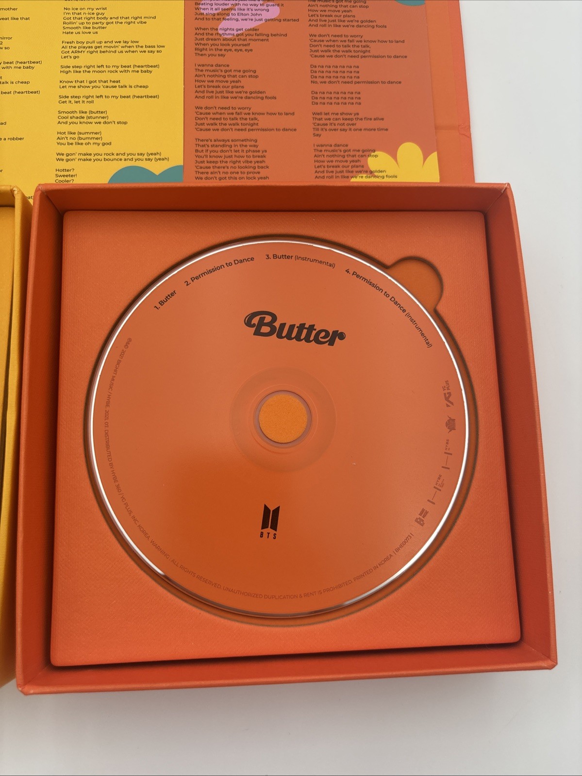 BTS Butter Album Cream and Peaches Version Complete Set