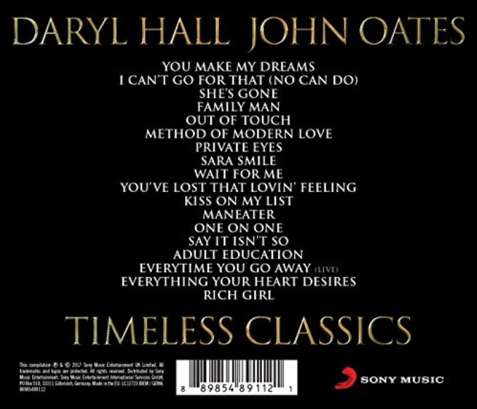 HALL & OATES * 18 Greatest Hits * NEW CD * All Original RCA Recordings