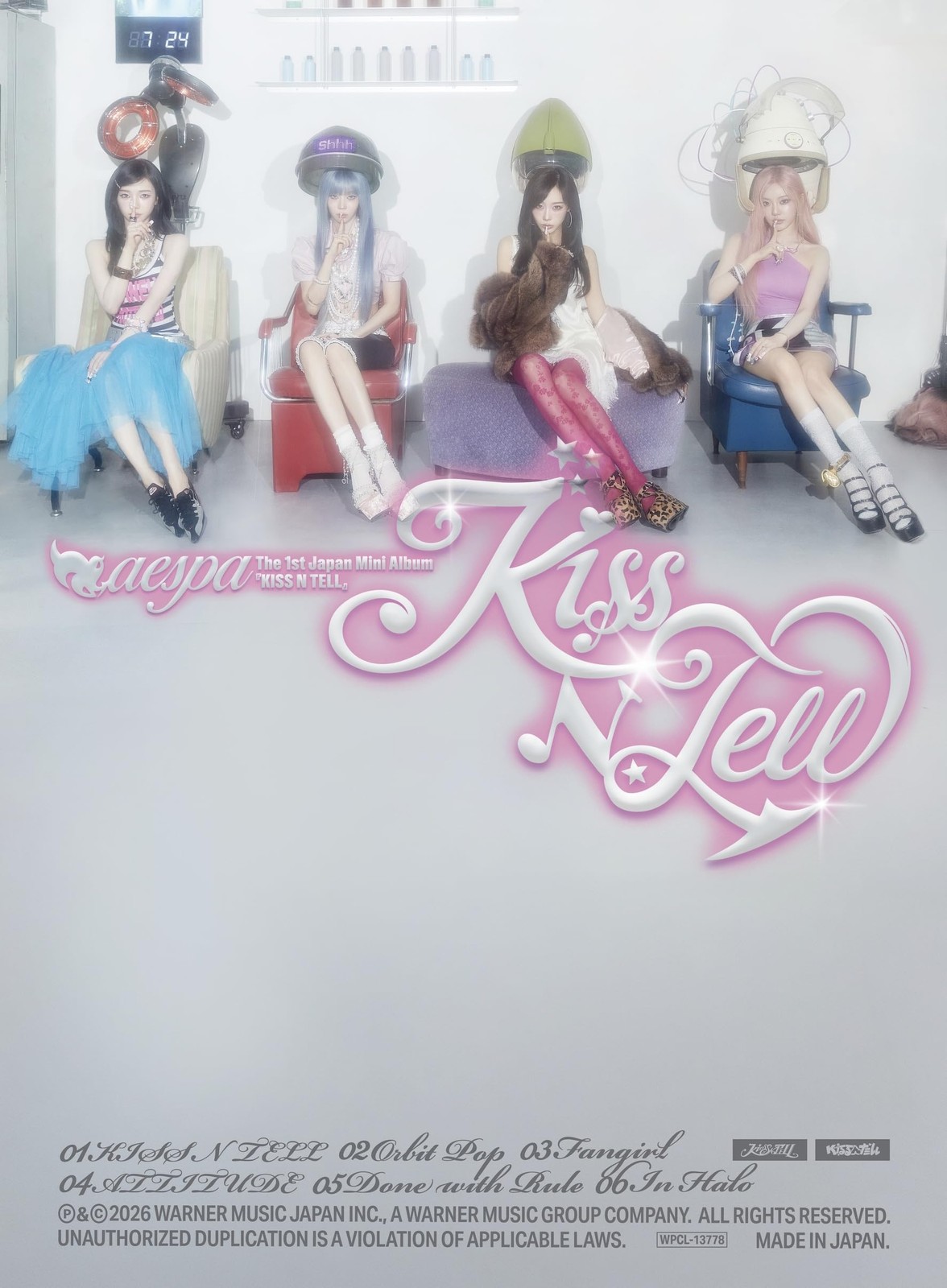 aespa KISS N TELL Limited Edition Ver. CD + Photobook +Photocard + Sticker Pre