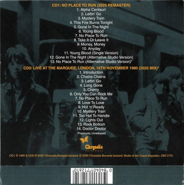 UFO - No Place To Run 2 CD Set - Deluxe Edition