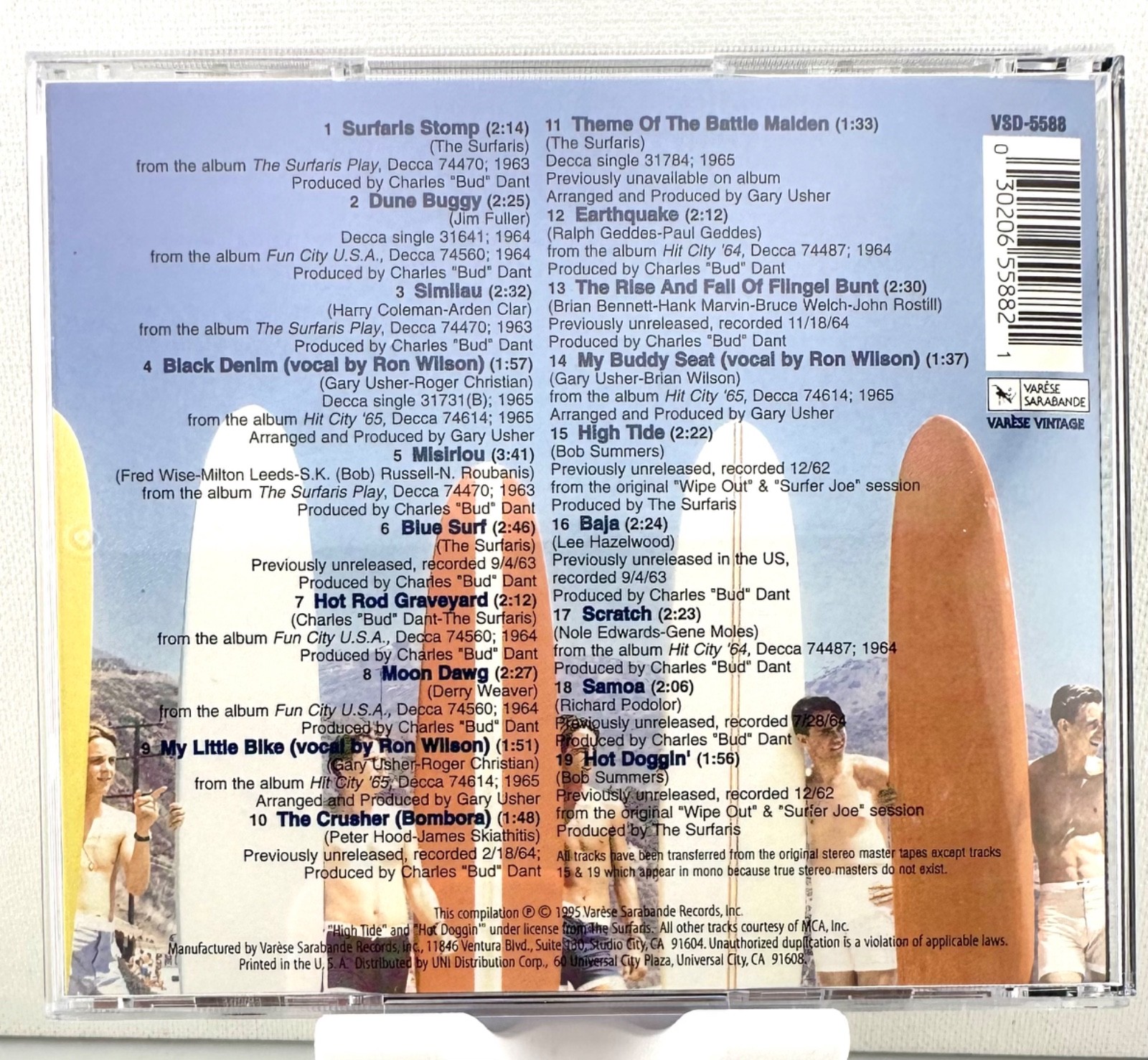 The Surfaris - Surfaris Stomp (CD, 1995, Varese Sarabande) Early Surf Remastered