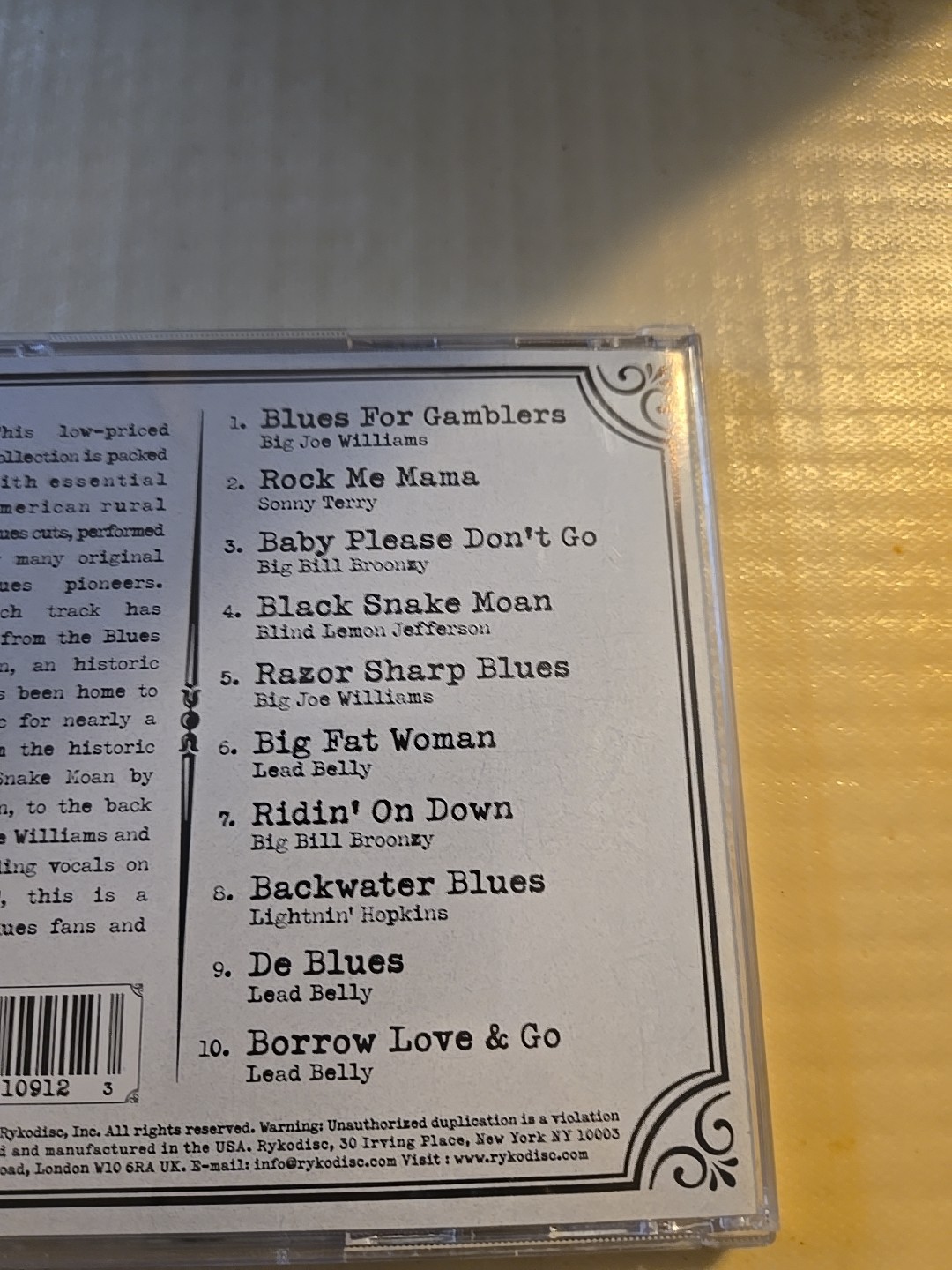 The Original Blues by Various Artists (CD, Sep-2003, Tradition)