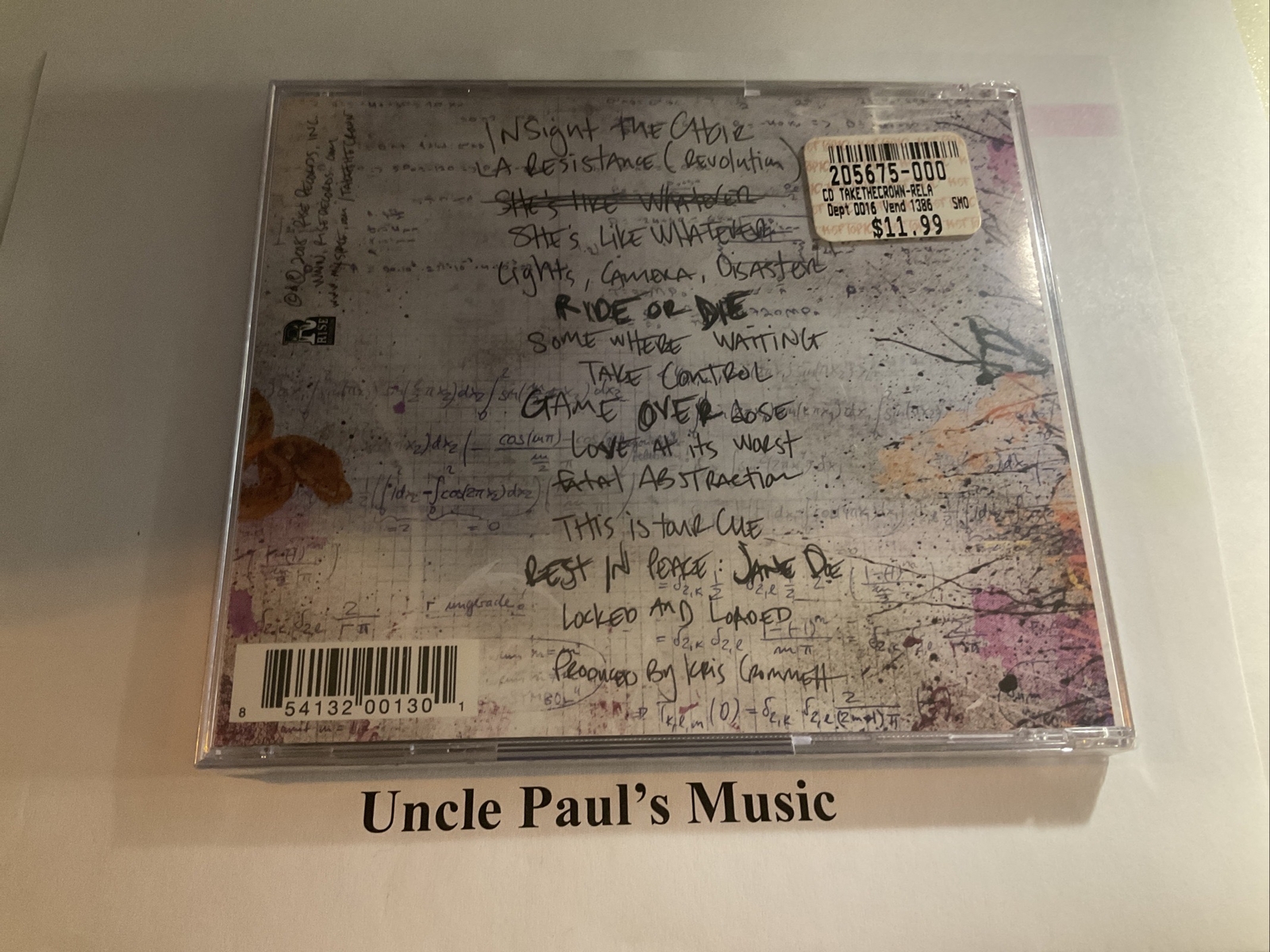 Relapse React by Take The Crown (CD, May-2008, Victory Records) New Sealed OOAK