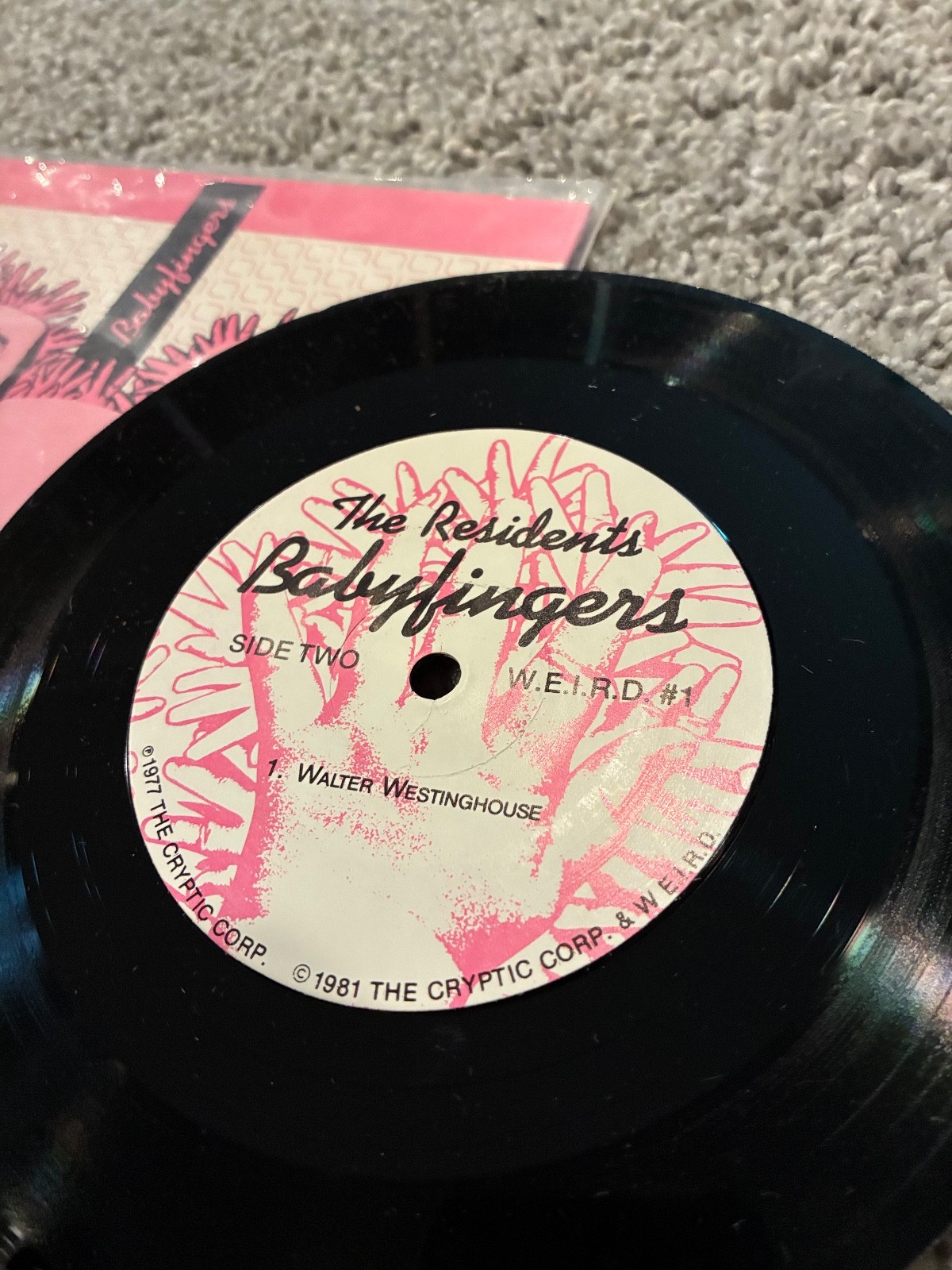 THE RESIDENTS -BABYFINGERS 7" VINYL 45 RPM EP - W.I.E.R.D. #1 - 1500 COPIES