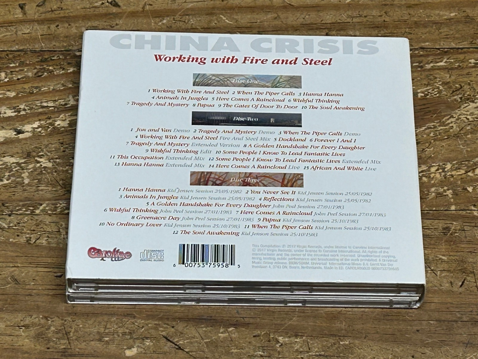 China Crisis - Working With Fire & Steel 3 CD. Rare 2017 UK import on Caroline.
