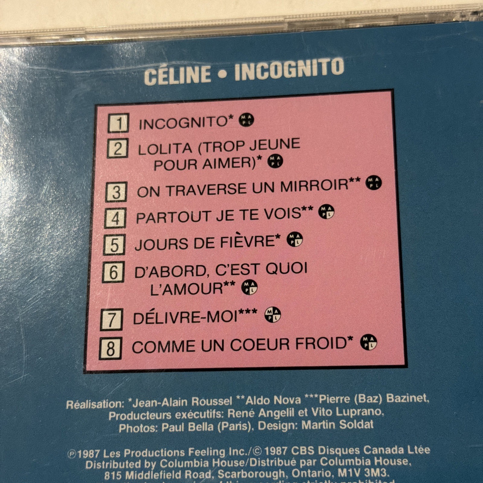 3 Celine Dion cd - incognito 1987, à l'olympia 1994 & Tell Him 1997 Streisand