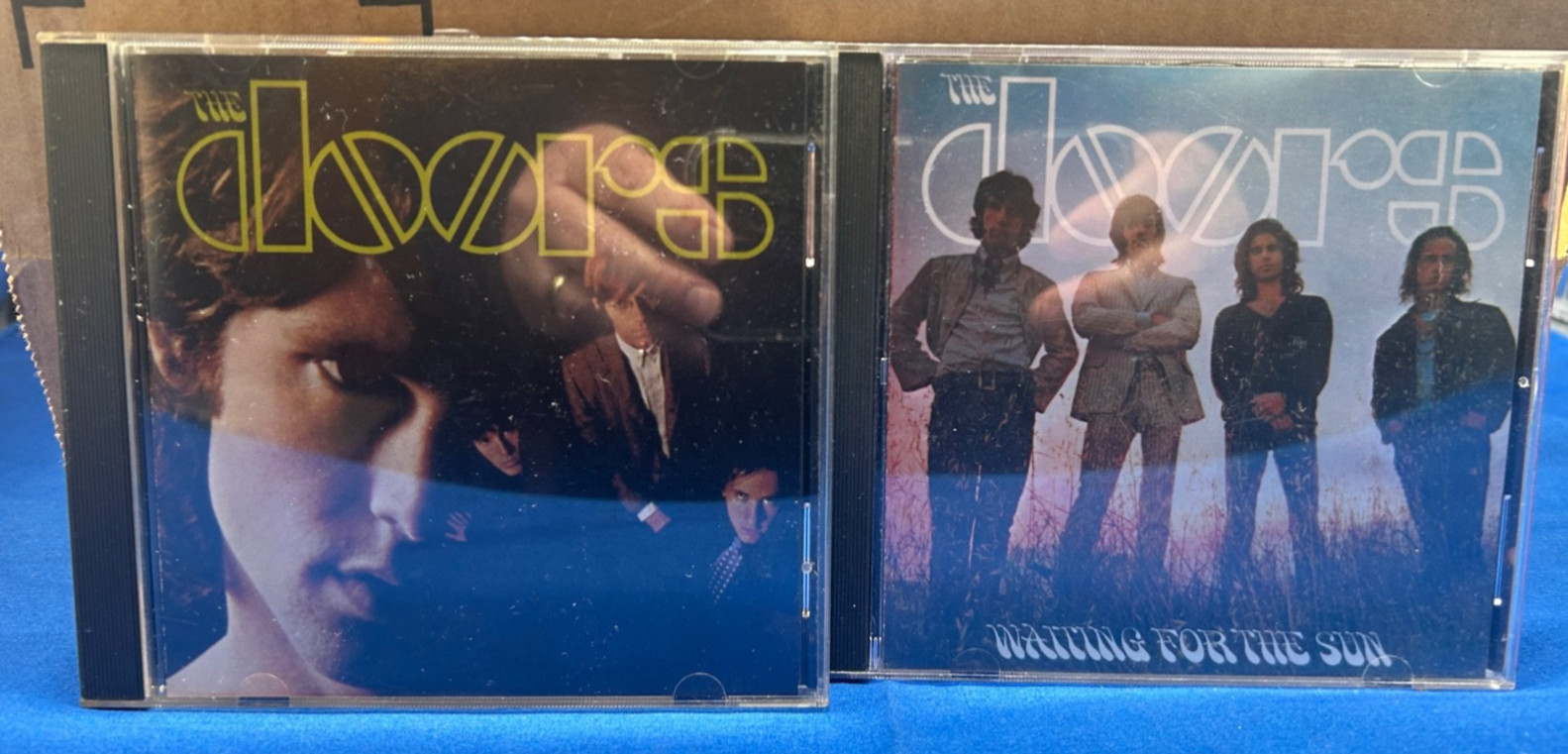 2 The DOORS CDs waiting for the sun & self titled BREAK ON THROUGH LIGHT MY FIRE