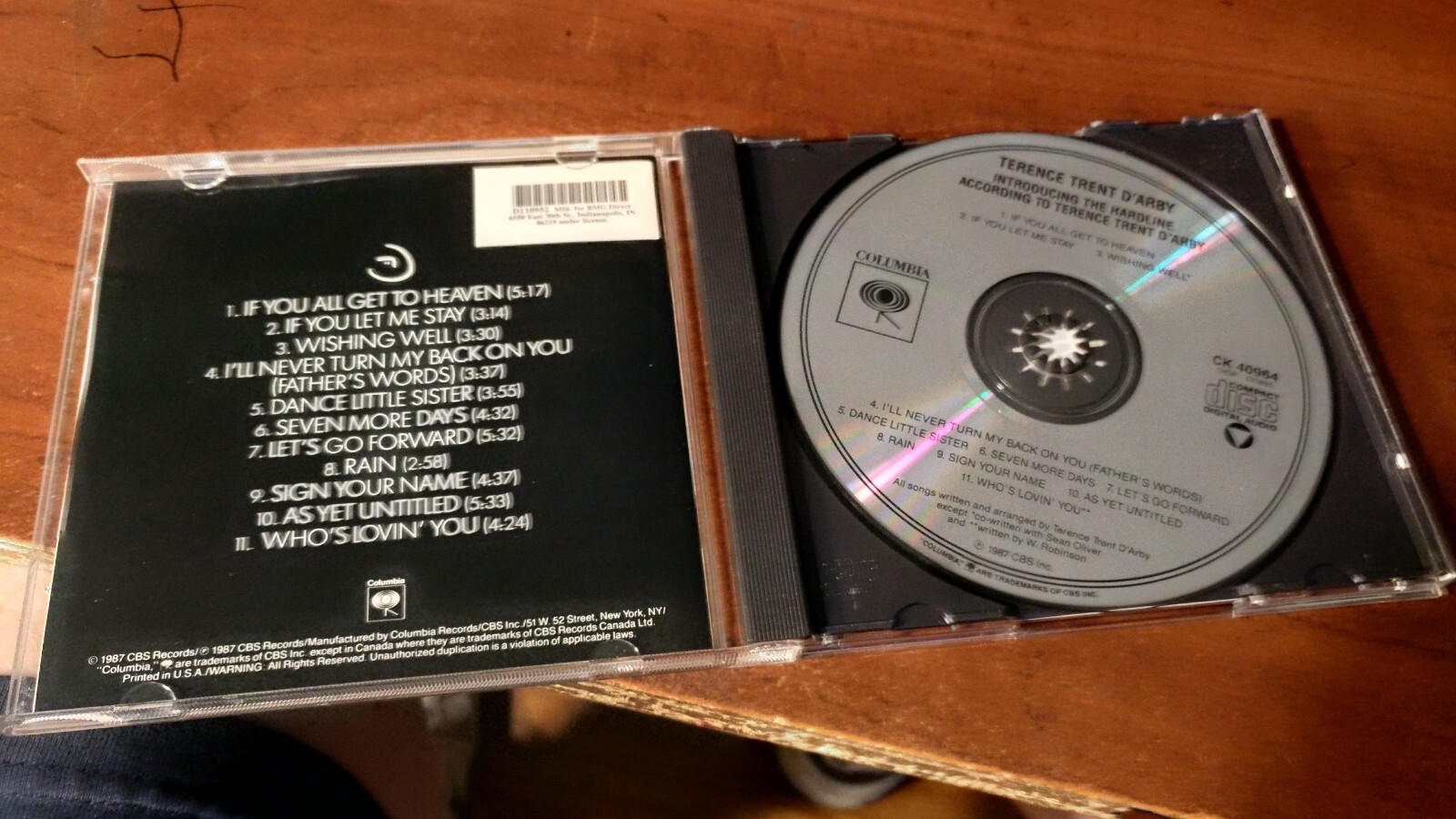TERENCE TRENT D'ARBY INTRODUCING THE HARDLINE ACCORDING TO CD