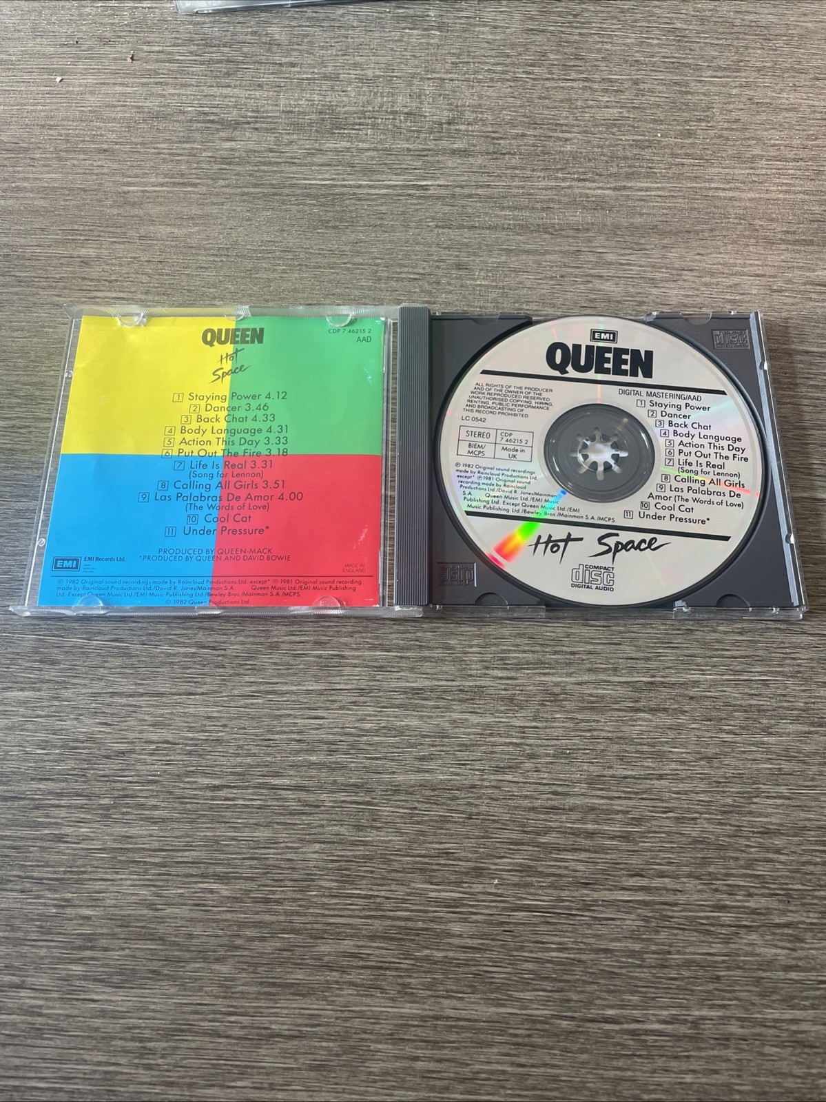 Queen - Hot space CD (1982) Audio Quality Guaranteed Reuse Reduce Recycle