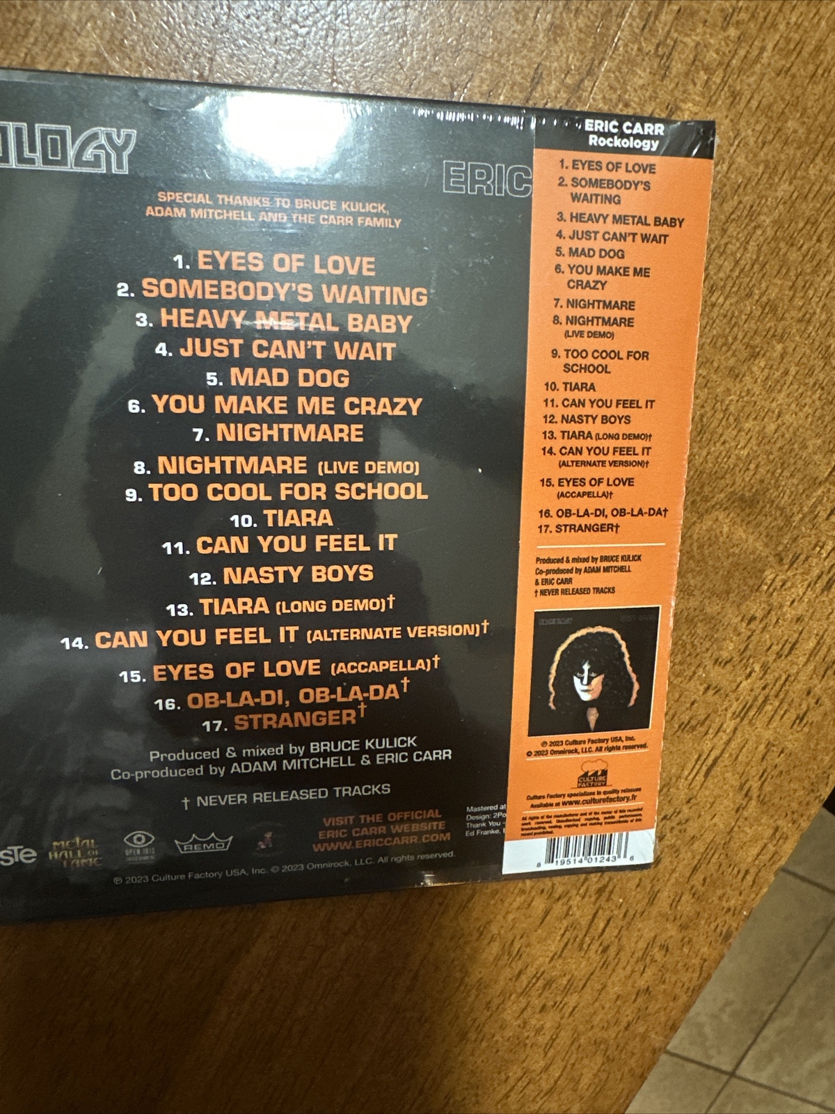 Eric Carr Rockology CD Limited to 500 copies Record Store Day KISS RSD 2023 NEW