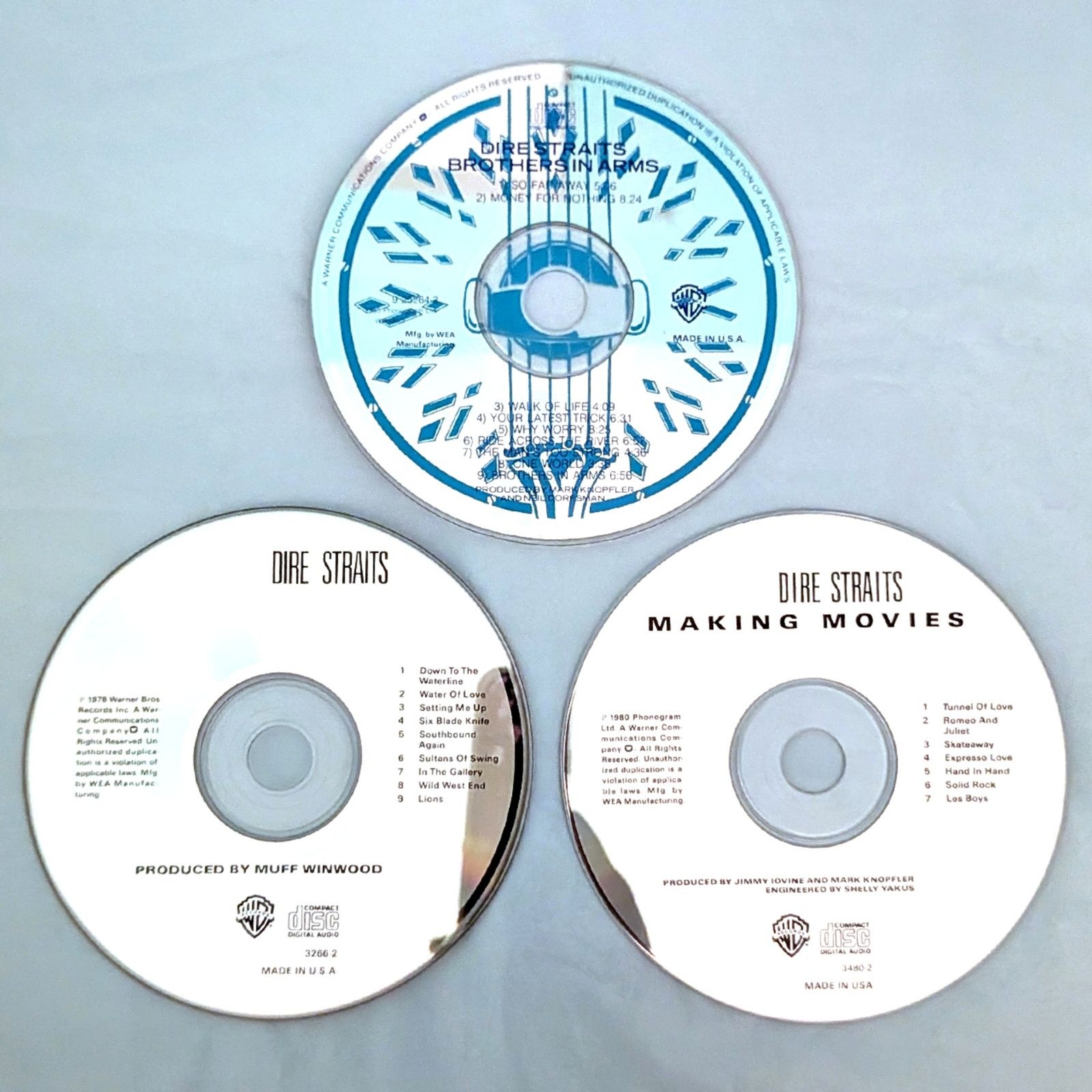 Dire Straits Brothers In Arms Making Movies Self Titled CD Lot Classic Rock Vtg