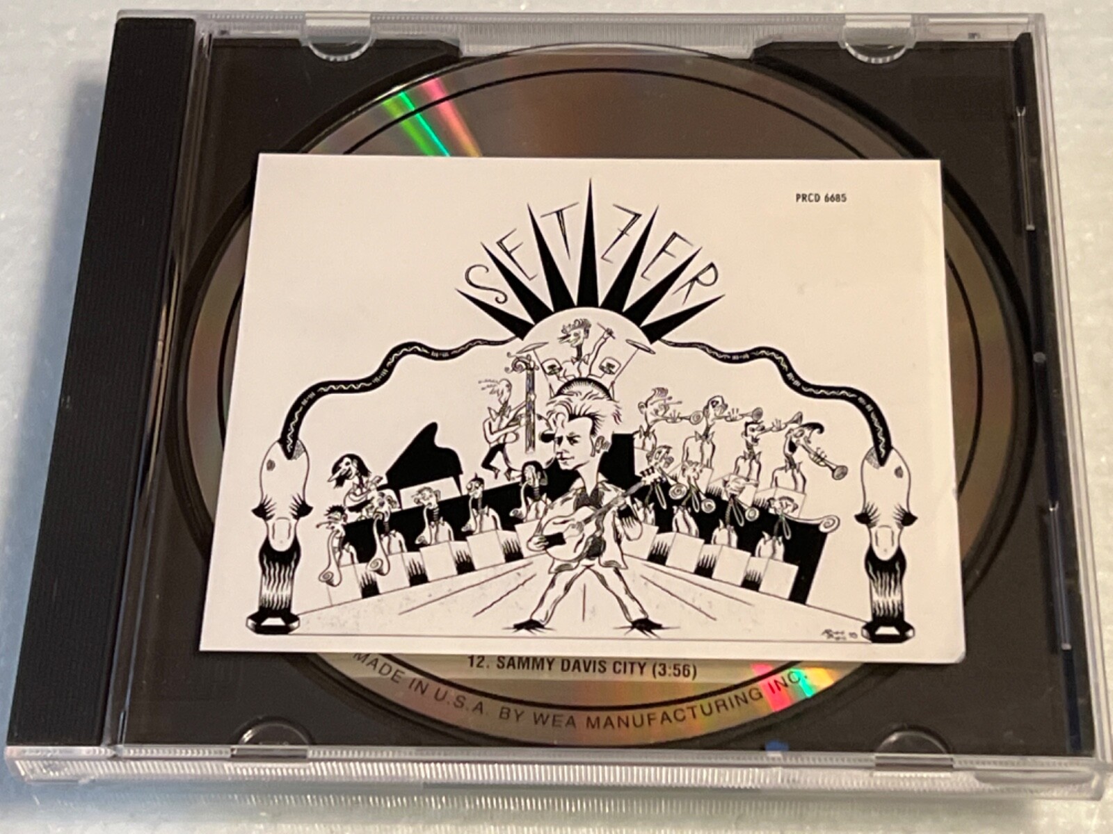 [MINT!] BRIAN SETZER ORCHESTRA "Guitar Slinger" PROMO ADVANCE CD 1996 Stray Cats