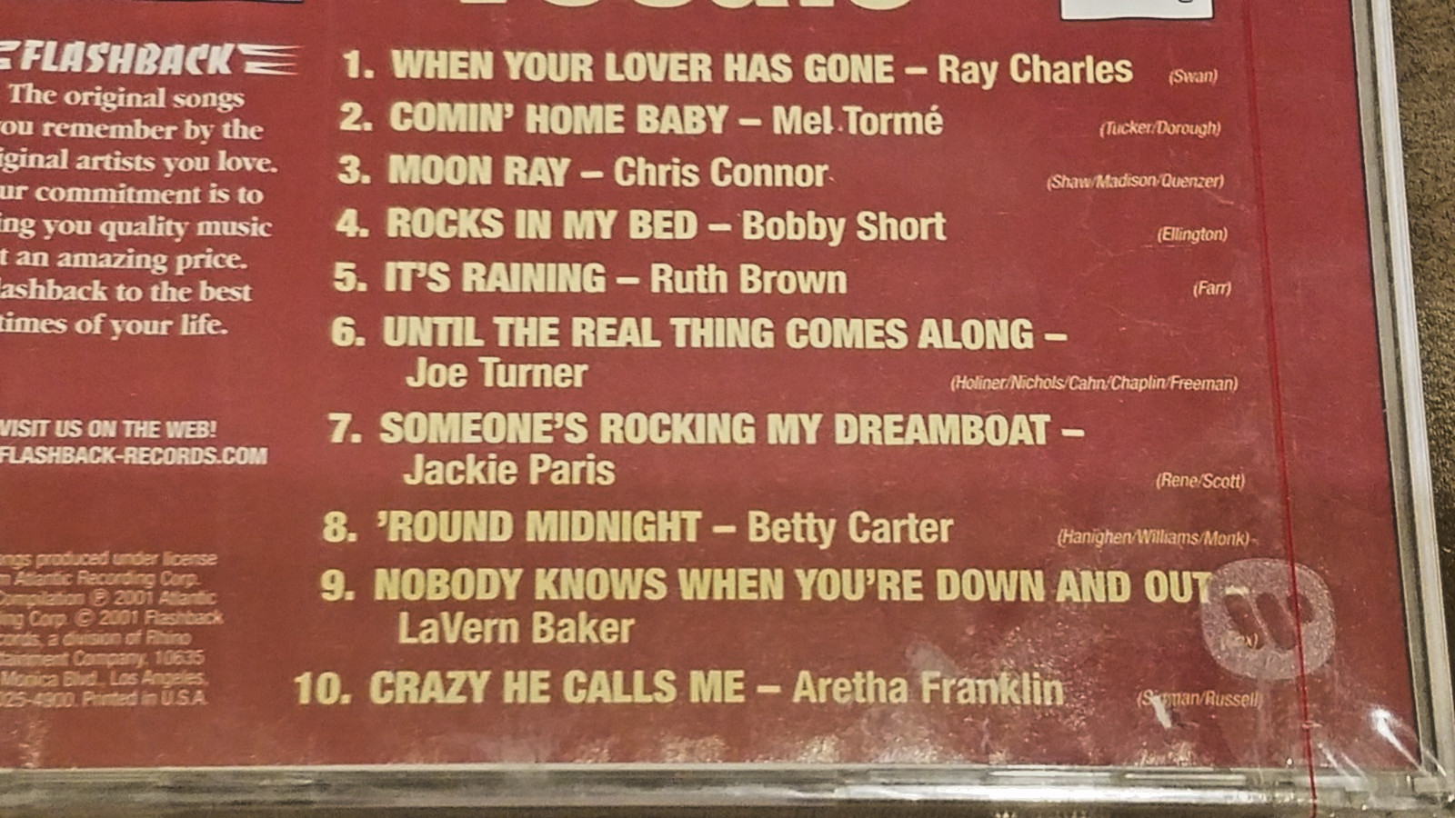 BEST OF JAZZ VOCALS (Various Artists) 2001 Atlantic CD (10 Tracks) SEALED