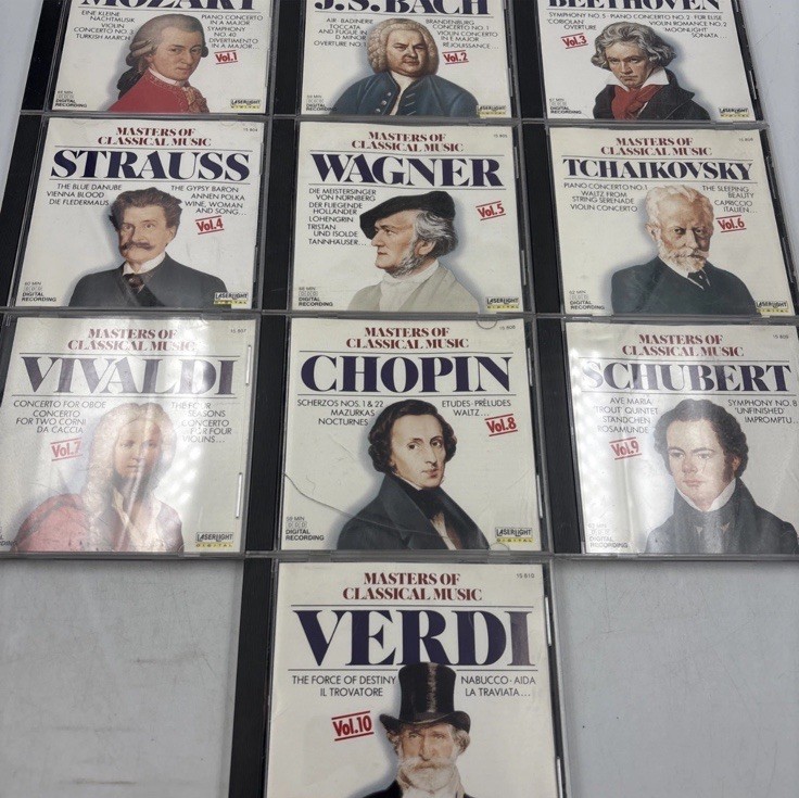 Masters of Classical Music 10 CD Set Complete Laserlight Digital
