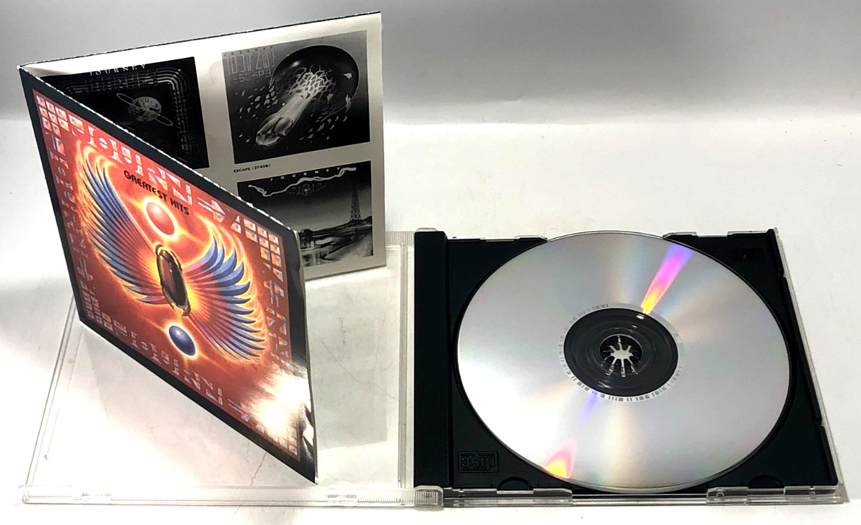 JOURNEY Greatest Hits (CD, 1988) VG+ Cond, CIB, Black Border Cover, Hype Stkr