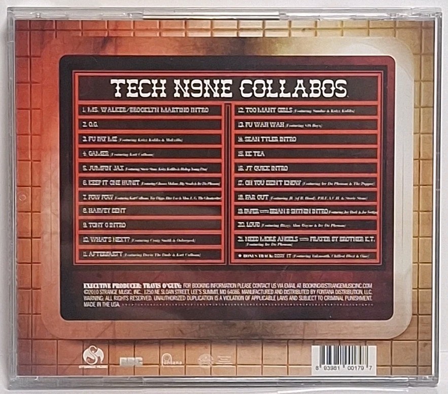 Tech N9ne The Gates Mixed Plate CD 2010 Excellent Condition EX Fast Shipping